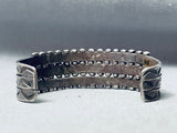 Opulent Vintage Native American Zuni Turquoise Early 1900's Sterling Silver Bracelet-Nativo Arts