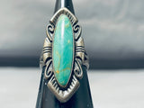 Fabulous Vintage Native American Navajo Royston Turquoise Sterling Silver Ring-Nativo Arts