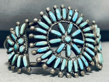 One Of The Oldest Vintage Native American Zuni Turquoise Sterling Silver Bracelet-Nativo Arts