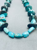 One Of Most Unique Vintage Native American Navajo Segmented Turquoise Sterling Silver Necklace-Nativo Arts