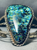 One Of The Most Unique Ever Vintage Native American Navajo Shell Sterling Silver Bracelet-Nativo Arts