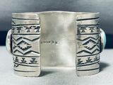 Native American 127 Gram Concho Hand Wrought Sterling Silver Turquoise Bracelet-Nativo Arts