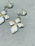 Stunning Vintage Santo Domingo Opal Sterling Silver Cross Earrings-Nativo Arts