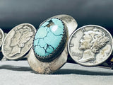 Enchanting Vintage Native American Navajo Spiderweb Turquoise Sterling Silver Dime Burette-Nativo Arts