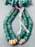 Native American Important Vintage Santo Domingo Green Turquoise Jacla Necklace-Nativo Arts