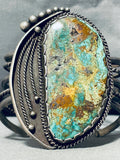 One Of The Craziest Vintage Native American Navajo Royston Turquoise Sterling Silver Bracelet-Nativo Arts