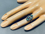 Wonderful Vintage Native American Navajo Turquoise Sterling Silver Ring-Nativo Arts