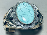 Tammy Nelson Vintage Native American Navajo Spiderweb Turquoise Sterling Silver Bracelet-Nativo Arts