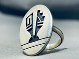 Important Vintage Native American Hopi Duane Tawahonga Sterling Silver Ring-Nativo Arts