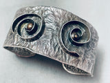Swirling Mesmerizing Vintage Southwest Sterling Silver Bracelet-Nativo Arts