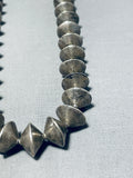 Unique Vintage Native American Navajo Sterling Silver Bead Necklace-Nativo Arts