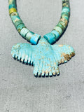 Rare Vintage Native American Navajo Royston Turquoise Sterling Silver Necklace-Nativo Arts