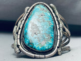 Museum Vintage Native American Navajo Morenci Turquoise Sterling Silver Bracelet-Nativo Arts