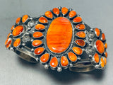 Dropdead Fab Vintage Native American Navajo Spiny Shell Sterling Silver Bracelet-Nativo Arts