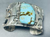 One Of The Most Skilled Sterling Silver Vintage Native American Navajo Turquoise Bracelet-Nativo Arts