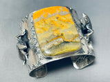 131 Grams Yellow Jasper Huge San Felipe Sterling Silver Bracelet-Nativo Arts
