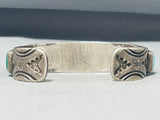 Native American Tremendous Vintage Cerrillos Turquoise Sterling Silver Bracelet-Nativo Arts