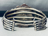 One Of The Most Detailed Vintage Native American Navajo Turquoise Sterling Silver Bracelet-Nativo Arts