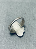 Wonderful Vintage Native American Navajo Turquoise Sterling Silver Ring-Nativo Arts