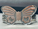 Cute!! Signed All Silver Sterling Native American Navajo Bracelet Cuff-Nativo Arts