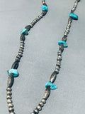 Special Vintage Native American Navajo Turquoise Sterling Silver Necklace With Naja-Nativo Arts