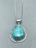 Gorgeous Vintage Native American Navajo Turquoise Sterling Silver Necklace-Nativo Arts