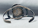 Amazing Vintage Native American Navajo Dome-shaped Turquoise Sterling Silver Wing Bracelet-Nativo Arts