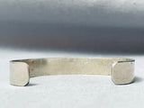 Belinda Woody Cross Vintage Native American Navajo Sterling Silver Concho Bracelet