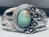 Huge Leaves Vintage Southwest Turquoise Sterling Silver Bracelet-Nativo Arts