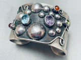 Raindrops Of Sterling Vintage Southwest Topaz Sterling Silver Bracelet-Nativo Arts