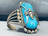 Eye Of Turquoise Vintage Native American Navajo Sterling Silver Bracelet-Nativo Arts
