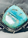 Native American Museum Vintage 113 Grams Turquoise Sterling Silver Bracelet Cuff Old-Nativo Arts