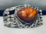 Fruit Jam Agate Vintage Native American Navajo Sterling Silver Bracelet-Nativo Arts