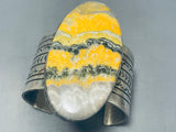 Superior Native American Navajo Honeybee Sterling Silver Colossal Bracelet-Nativo Arts