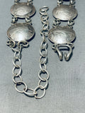 Magnificent Vintage Native American Navajo Half Dollar Sterling Silver Concho Belt/ Necklace-Nativo Arts