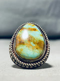 One Of The Best Vintage Native American Navajo Huge Royston Turquoise Sterling Silver Ring-Nativo Arts