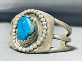 Charming Vintage Native American Navajo Turquoise Sterling Silver Baby Bracelet-Nativo Arts