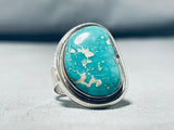 Authentic Native American Navajo Gilbert Turquoise Sterling Silver Ring-Nativo Arts