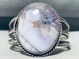 Purple Dream Agate!! Rare Vintage Native American Navajo Sterling Silver Bracelet Old-Nativo Arts