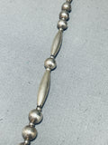 Cool Double Use Vintage Native American Navajo Sterling Silver Tubule Necklace-Nativo Arts