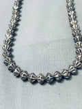 Wrap Around Very Old Vintage Native American Navajo 37-inch Long Sterling Silver Necklace