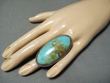 Dazzling Vintage Native American Navajo 8 Turquoise Sterling Silver Ring-Nativo Arts
