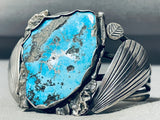 One Of The Best Ever Vintage Native American Navajo Morenci Turquoise Sterling Silver Bracelet-Nativo Arts