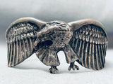 Extremely Detailed Vintage Southwest Eagle Sterling Silver Bracelet-Nativo Arts