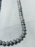 Wrap Around Very Old Vintage Native American Navajo 37-inch Long Sterling Silver Necklace