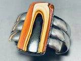 Important Swirl Agate Vintage Native American Navajo Sterling Silver Bracelet-Nativo Arts