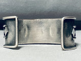 Diamond Silver Work Vintage Native American Navajo Turquoise Sterling Bracelet Cuff Old-Nativo Arts