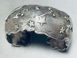 Stars Of The Sky Vintage Hand Tooled Sterling Silver Bracelet Cuff-Nativo Arts