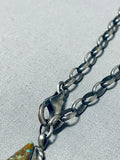 Important Vintage Native American Navajo Star Of Royston Turquoise Sterling Silver Necklace-Nativo Arts