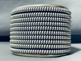 10 Storys Of Coils!! Vintage Native American Navajo Tsosie Sterling Silver Bracelet-Nativo Arts